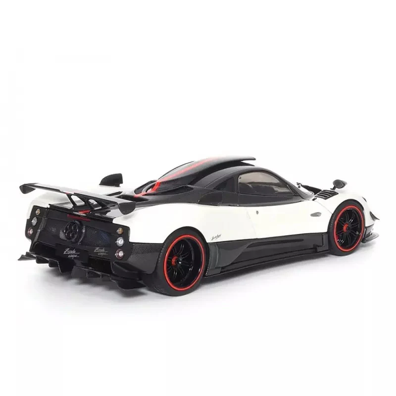 Almost-Real 2009 Pagani Zonda Cinque Coupe Bianco Benny White & Carbon 1:18 - Image 4