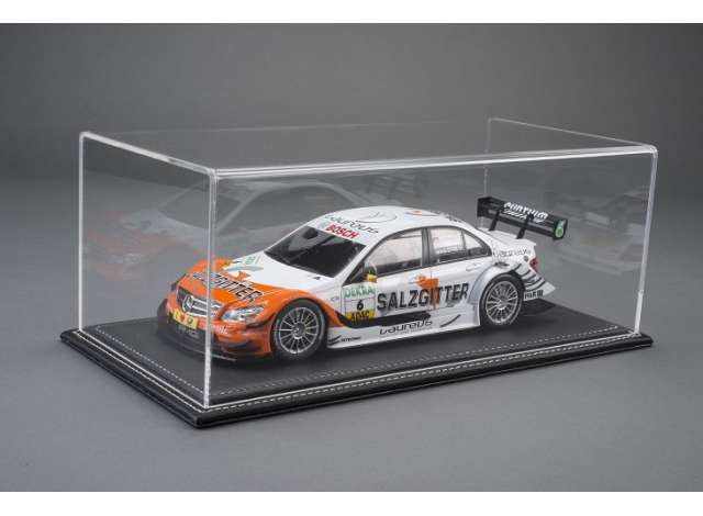 Atlantic Case Maranello Premium Acrylic Display Case Black Leather Base w/ White Stitching 1:18 - Image 3