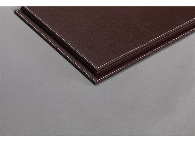 Atlantic Case Mulhouse Premium Acrylic Display Case w/ Dark Brown Leather Base w/ White Stitching 1:18 - Image 3