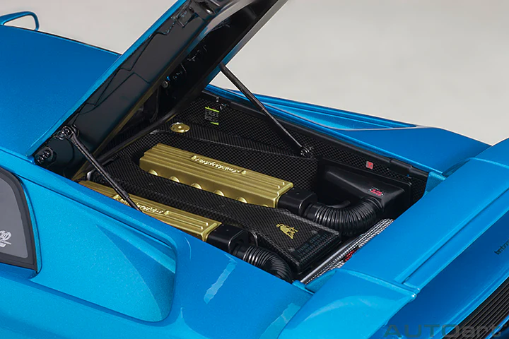 AUTOart 1995 Lamborghini Diablo SE30 Blue Sirena Metallic Blue 1:18 - Image 14