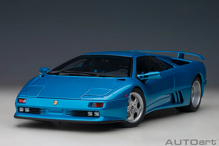 AUTOart 1995 Lamborghini Diablo SE30 Blue Sirena Metallic Blue 1:18 - Image 17