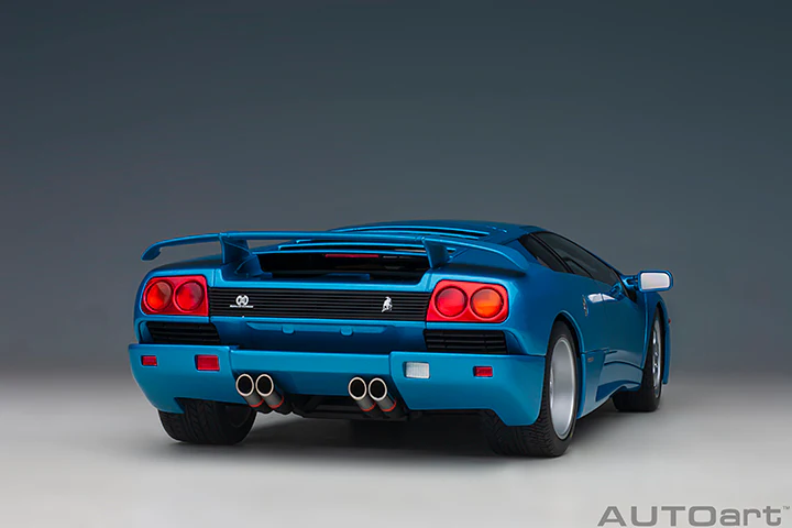 AUTOart 1995 Lamborghini Diablo SE30 Blue Sirena Metallic Blue 1:18 - Image 19