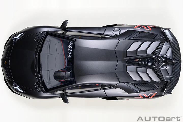 AUTOart 2016 Lamborghini Aventador SVJ Matte Black 1:18 - Image 8