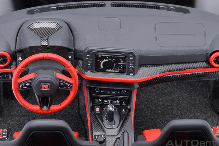 AUTOart 2020 Nissan GT-R (R50) by Italdesign Black w/ Matte Black & Red 1:18 - Image 18