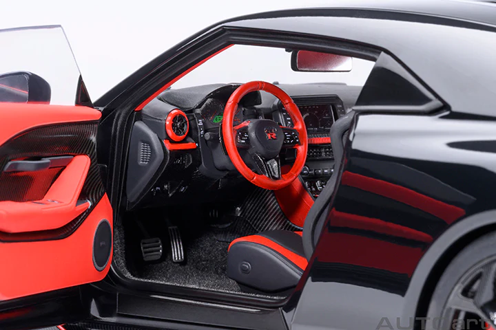 AUTOart 2020 Nissan GT-R (R50) by Italdesign Black w/ Matte Black & Red 1:18 - Image 9