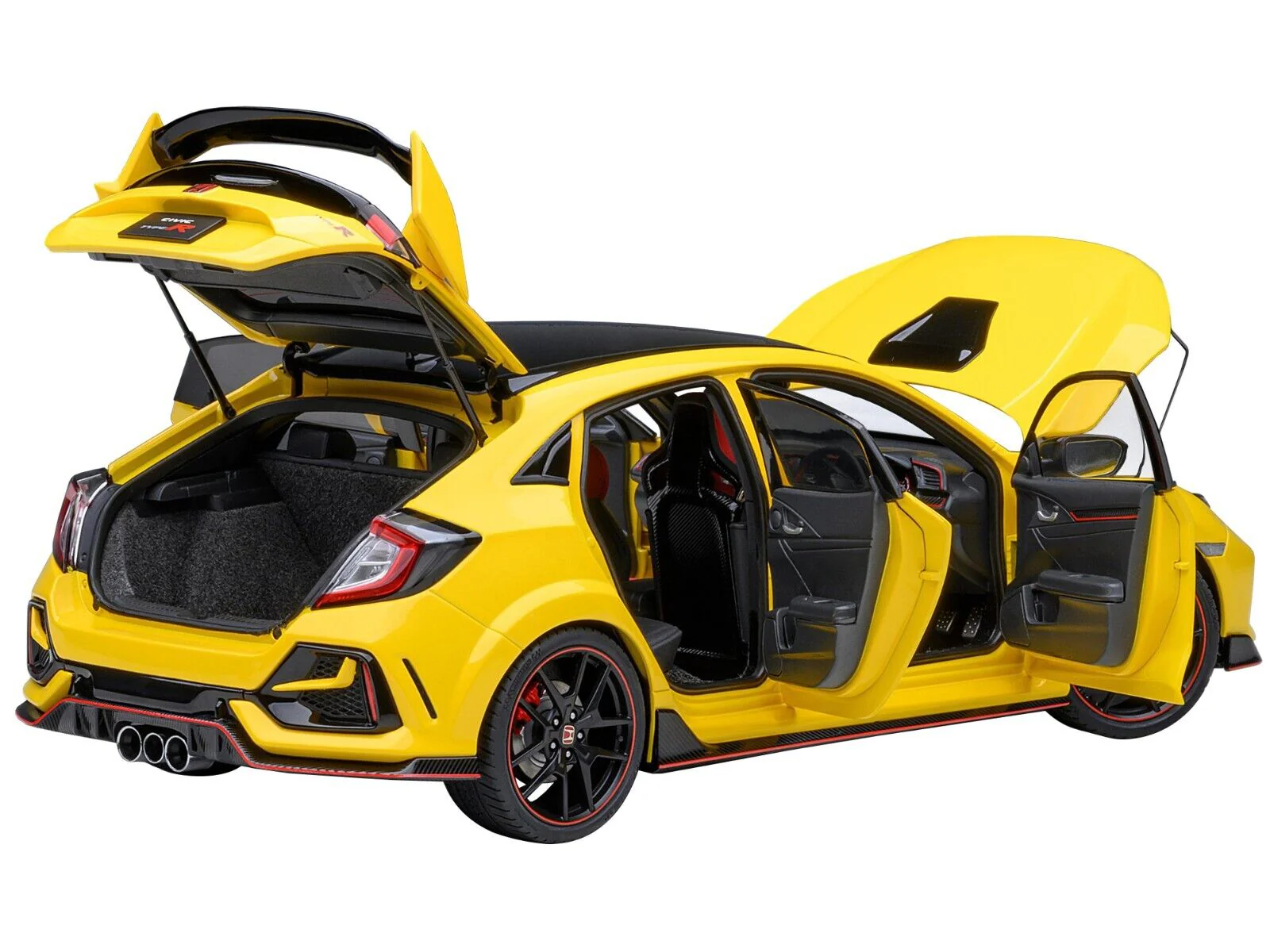 AUTOart 2021 Honda Civic Type R (FK8) Sunlight Yellow 1:18 - Image 7