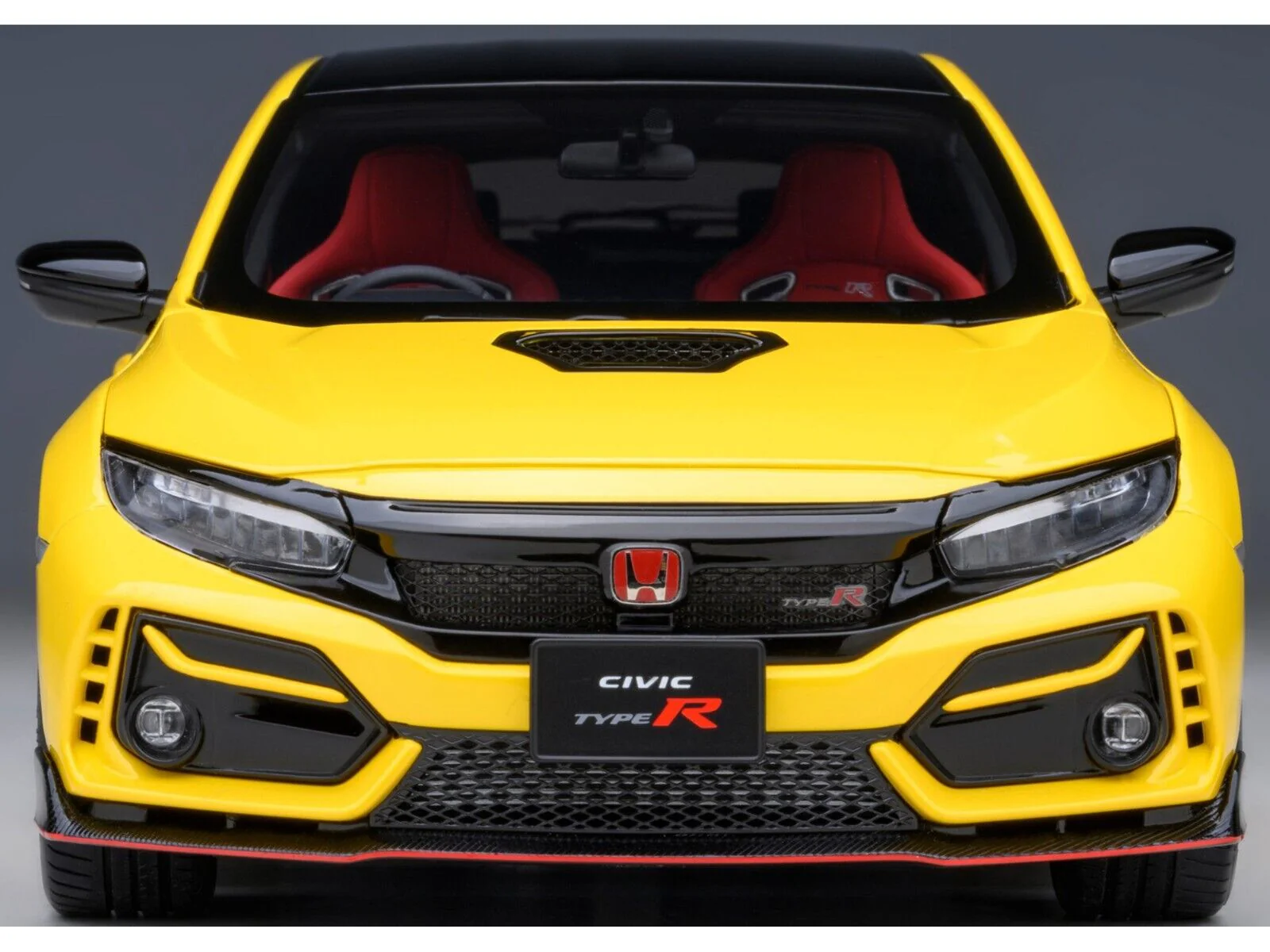 AUTOart 2021 Honda Civic Type R (FK8) Sunlight Yellow 1:18 - Image 9