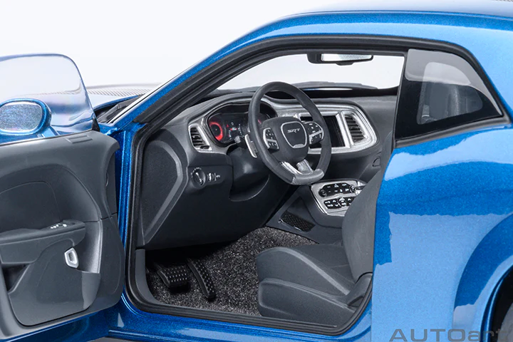 AUTOart 2023 Dodge Challenger SRT Super Stock Frostbite Blue 1:18 - Image 9