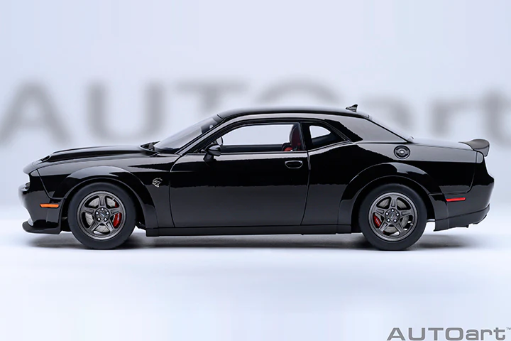 AUTOart 2023 Dodge Challenger SRT Super Stock Pitch Black 1:18 - Image 3