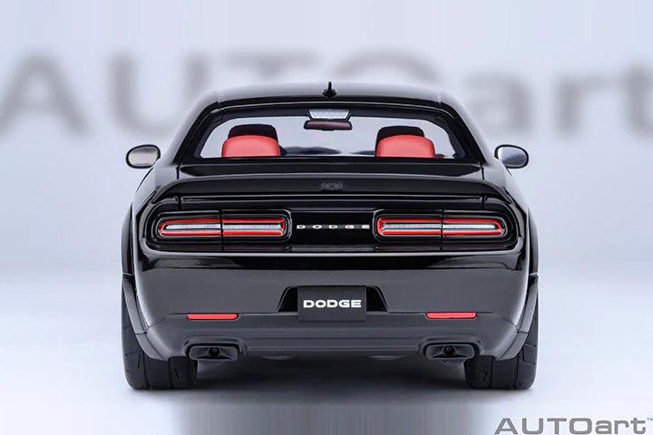 AUTOart 2023 Dodge Challenger SRT Super Stock Pitch Black 1:18 - Image 6