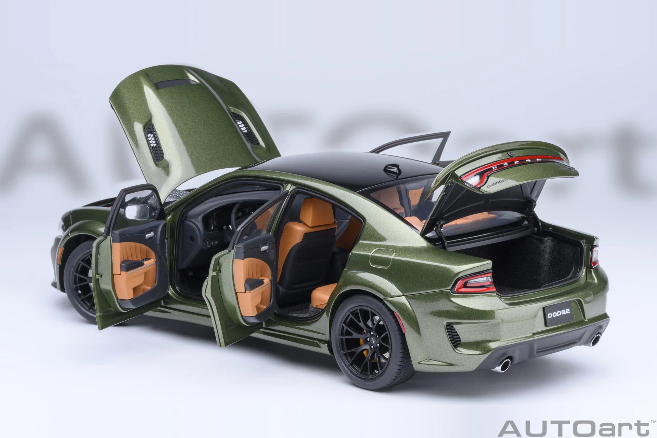 AUTOart Dodge Charger SRT Hellcat Redeye Jailbreak F8 Green 1:18 - Image 16