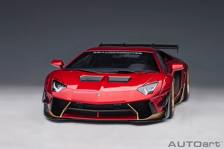AUTOart Lamborghini Aventador Liberty Walk LB-Works, Limited Edition, Hyper Red w/ Gold Accents 1:18 - Image 17