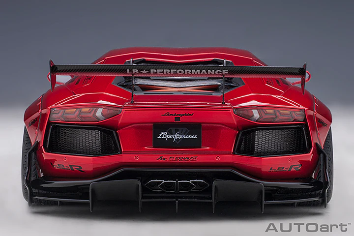 AUTOart Lamborghini Aventador Liberty Walk LB-Works, Limited Edition, Hyper Red w/ Gold Accents 1:18 - Image 6