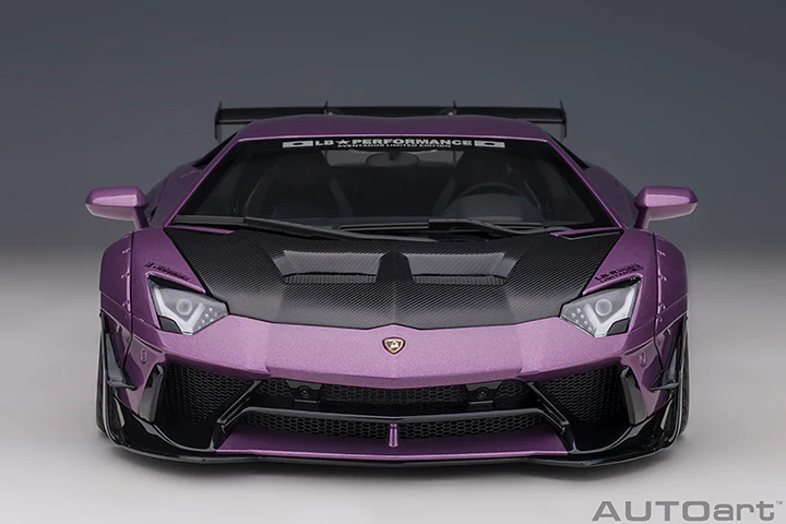 AUTOart Lamborghini Aventador Liberty Walk LB-Works, Limited Edition, Viola SE30 w/ Carbon Fiber Hood 1:18 - Image 5