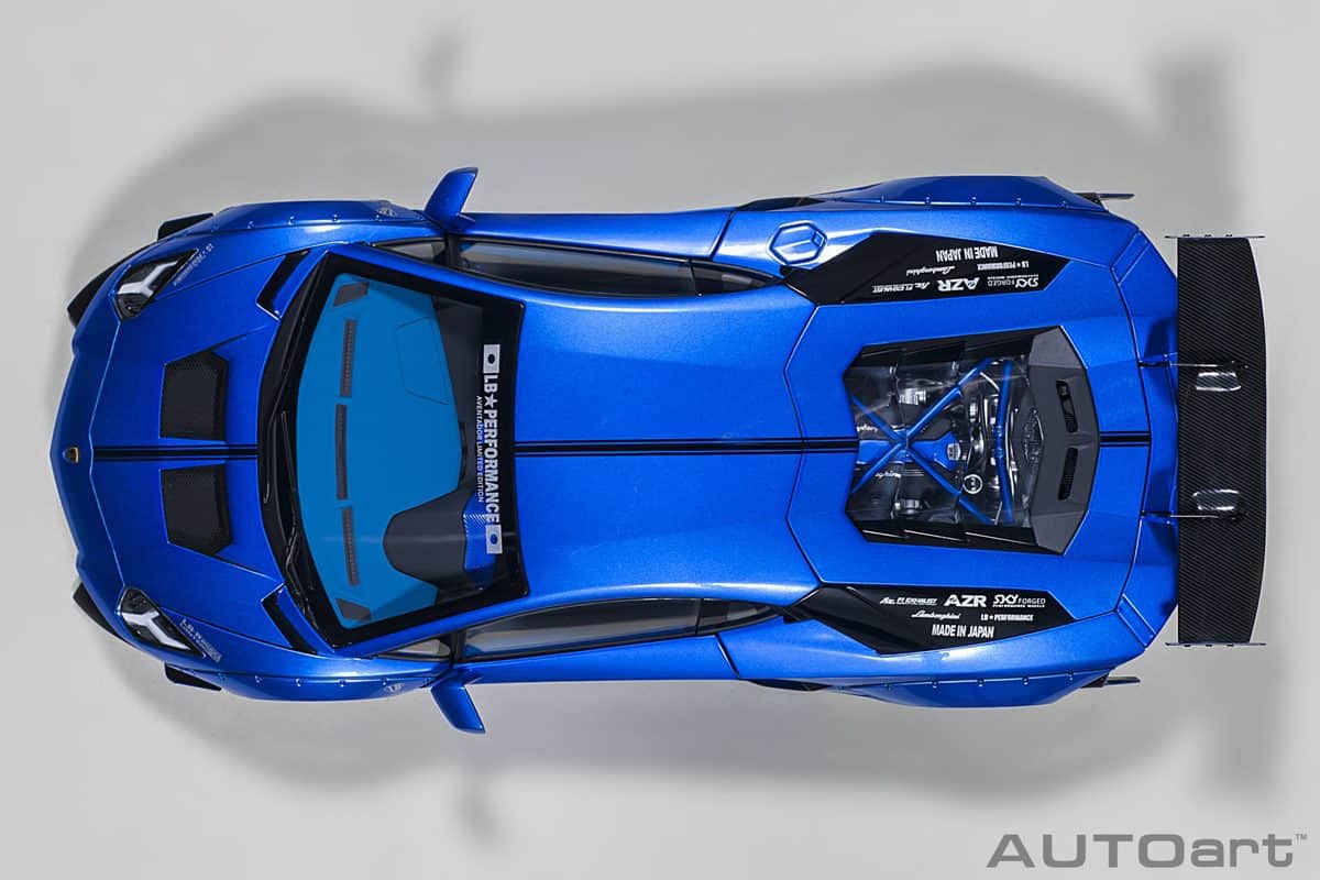 AUTOart Lamborghini Aventador Liberty Walk Limited Edition Hyper Blue 1:18 - Image 12