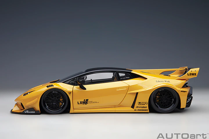 AUTOart Lamborghini Huracan GT Liberty Walk LB Silhouette Works Yellow Metallic 1:18 - Image 3