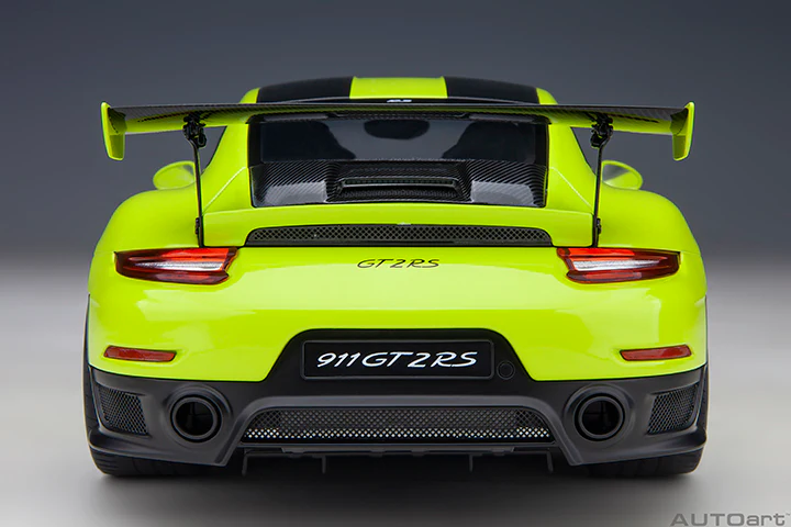 AUTOart Porsche 911 991.2 GT2 RS w/ Weissach Pkg Acid Green 1:18 - Image 6