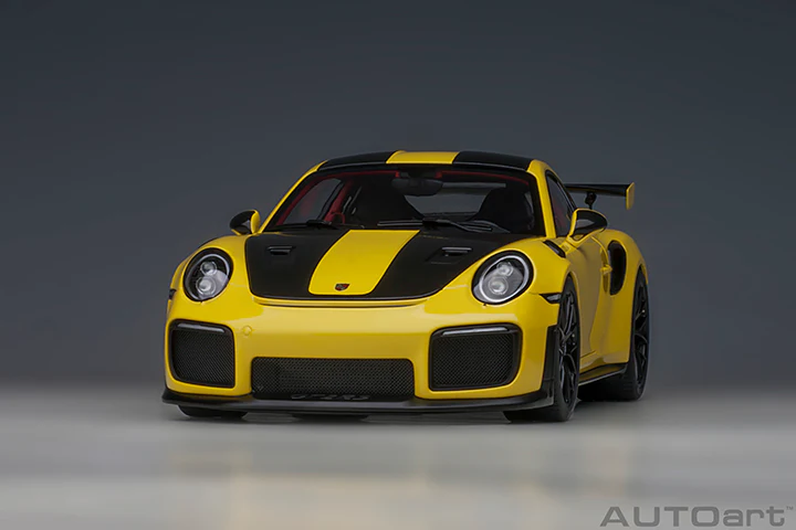 AUTOart Porsche 911 991.2 GT2 RS w/ Weissach Pkg Racing Yellow 1:18 - Image 16