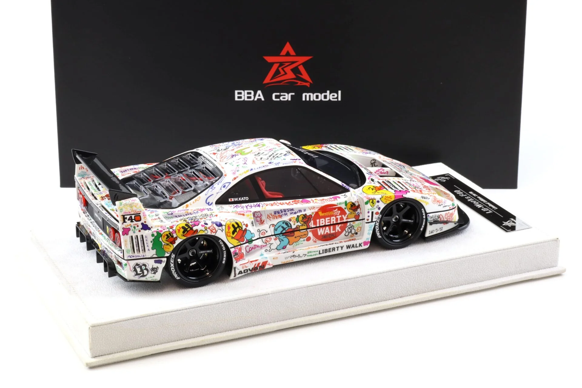 BBA Model Ferrari F40 LBWK LB-Works Special Livery White 1:18 - Image 3