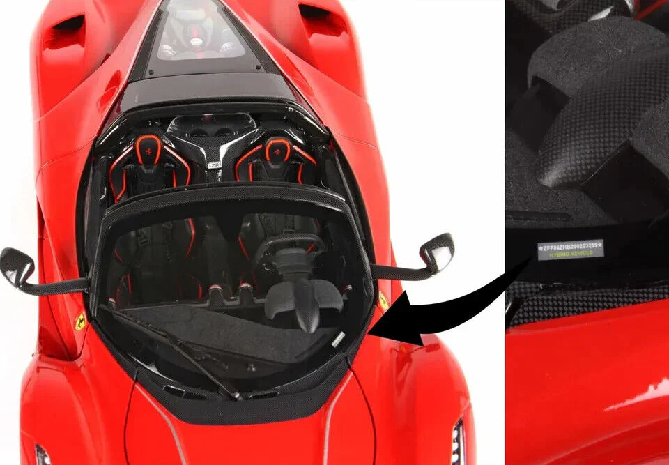 BBR 2016 Ferrari LaFerrari Aperta Spider Rosso Corsa (Ferrari Red) 1:18 - Image 5