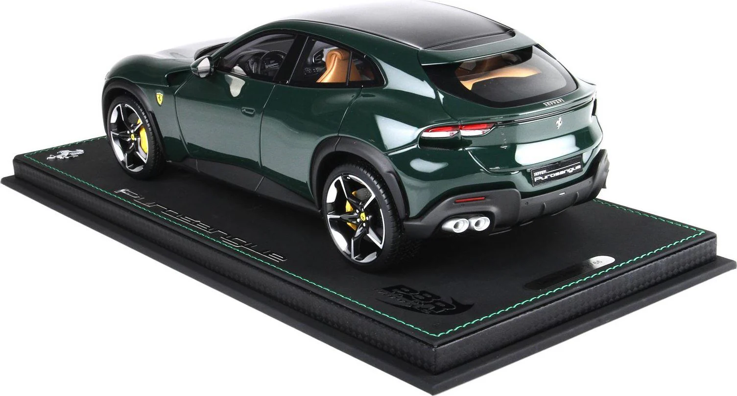 BBR 2022 Ferrari Purosangue British Racing Green WITH DISPLAY 1:18 - Image 3