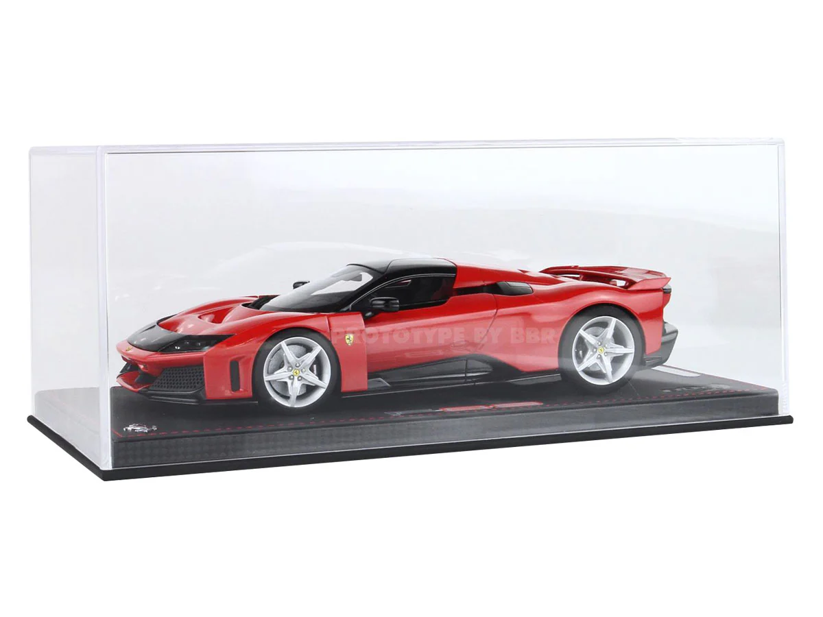 BBR 2024 Ferrari F80 Rossa Corsa (Red) and Black WITH DISPLAY 1:18 - Image 8