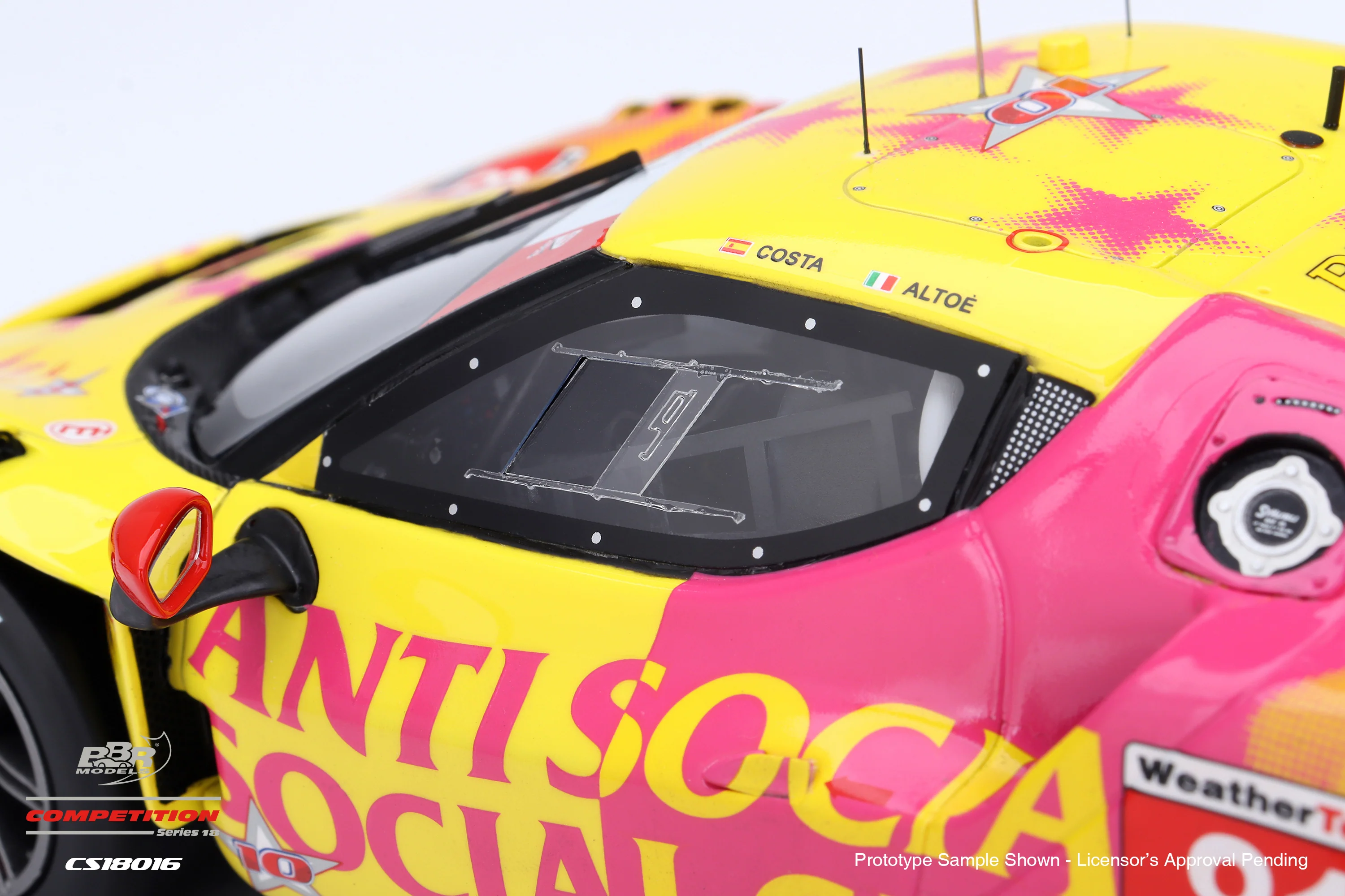 BBR Ferrari 296 GT3 #81 Dragon Speed 2nd 2025 IMSA Laguna Seca Yellow 1:18 - Image 5