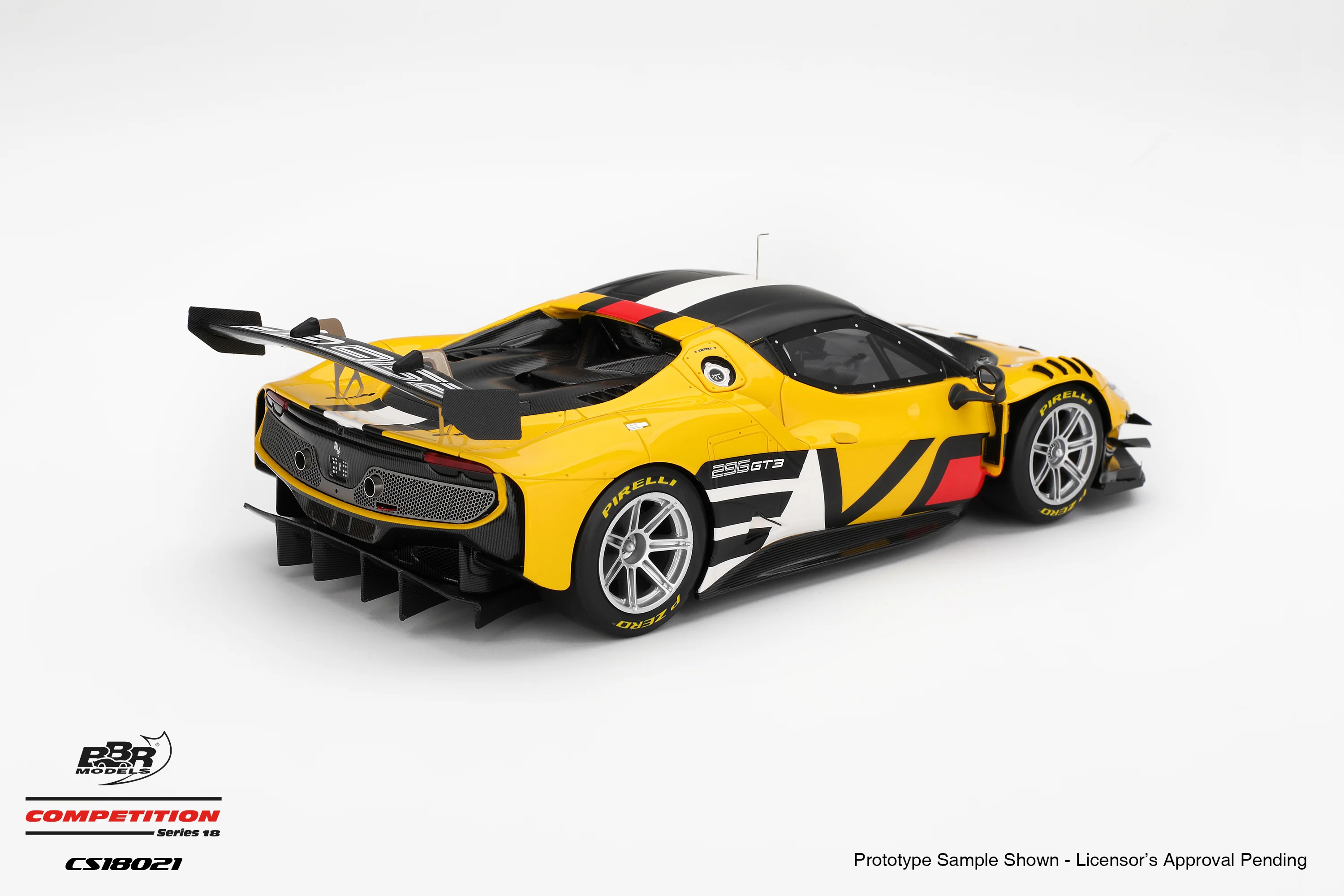BBR Ferrari 296 GT3 EVO Presentation 2025 Yellow 1:18 - Image 2