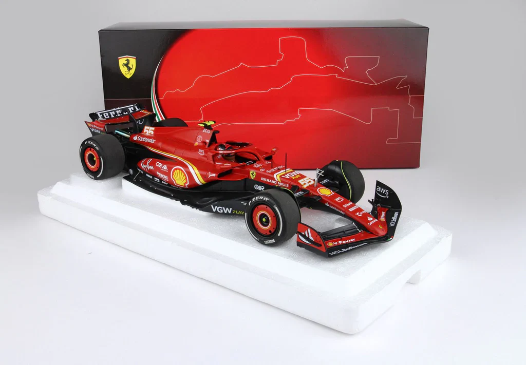 BBR Ferrari F1 SF-24 Team Scuderia #55 Winner Australia GP 2024 (Sainz) Red 1:18 - Image 4
