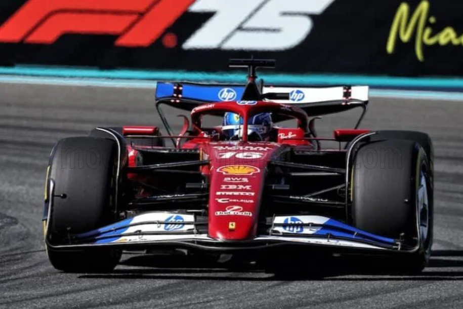 BBR Ferrari F1 SF-25 Team Scuderia #16 7th Miami GP 2025 (LeClerc) Red 1:18