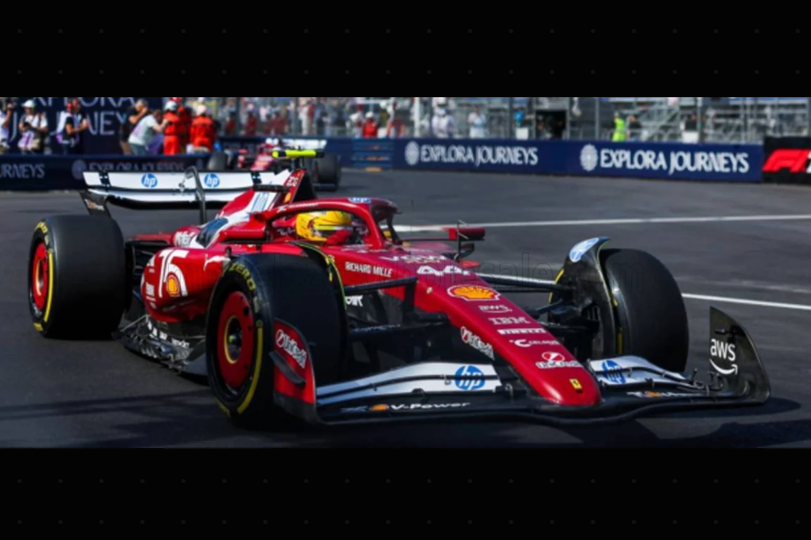 BBR Ferrari F1 SF-25 Team Scuderia #44 5th Monaco GP 75th Shell Livery 2025 (Hamilton) Red 1:18