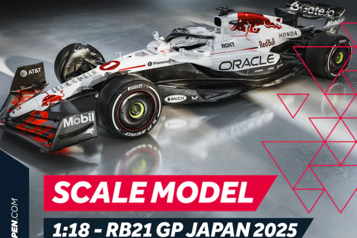 Bburago F1 RB21 Team Oracle Red Bull Racing #1 WINNER Japan GP 2025 (Verstappen) 1:18