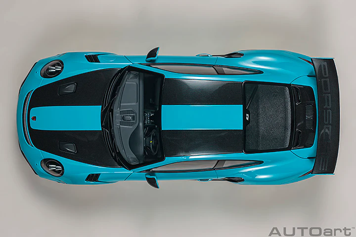 AUTOart Porsche 911 991.2 GT2 RS w/ Weissach Pkg Miami Blue 1:18 - Image 7
