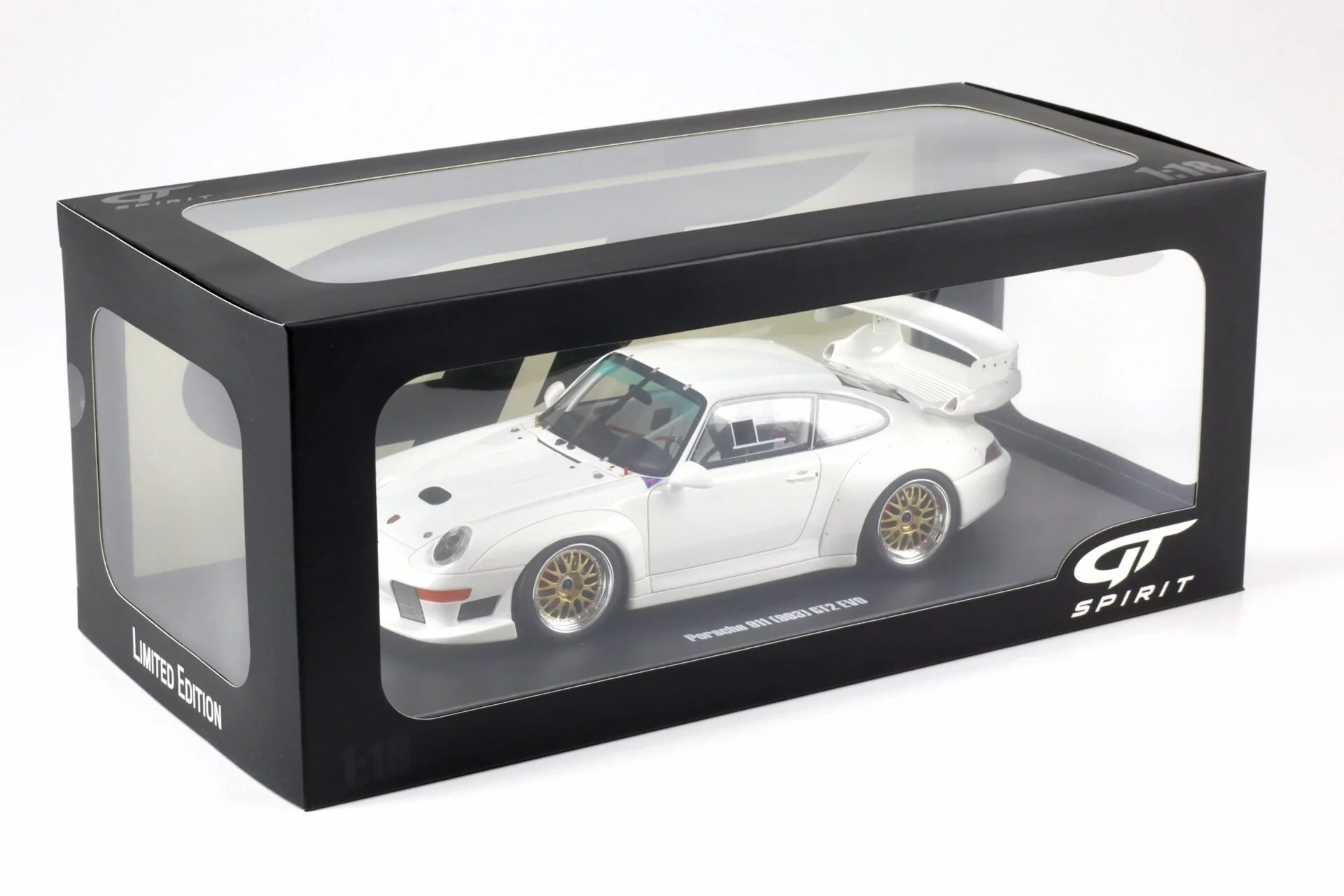 GT Spirit 1995 Porsche 911 993 GT2 Evo White 1:18 - Image 3