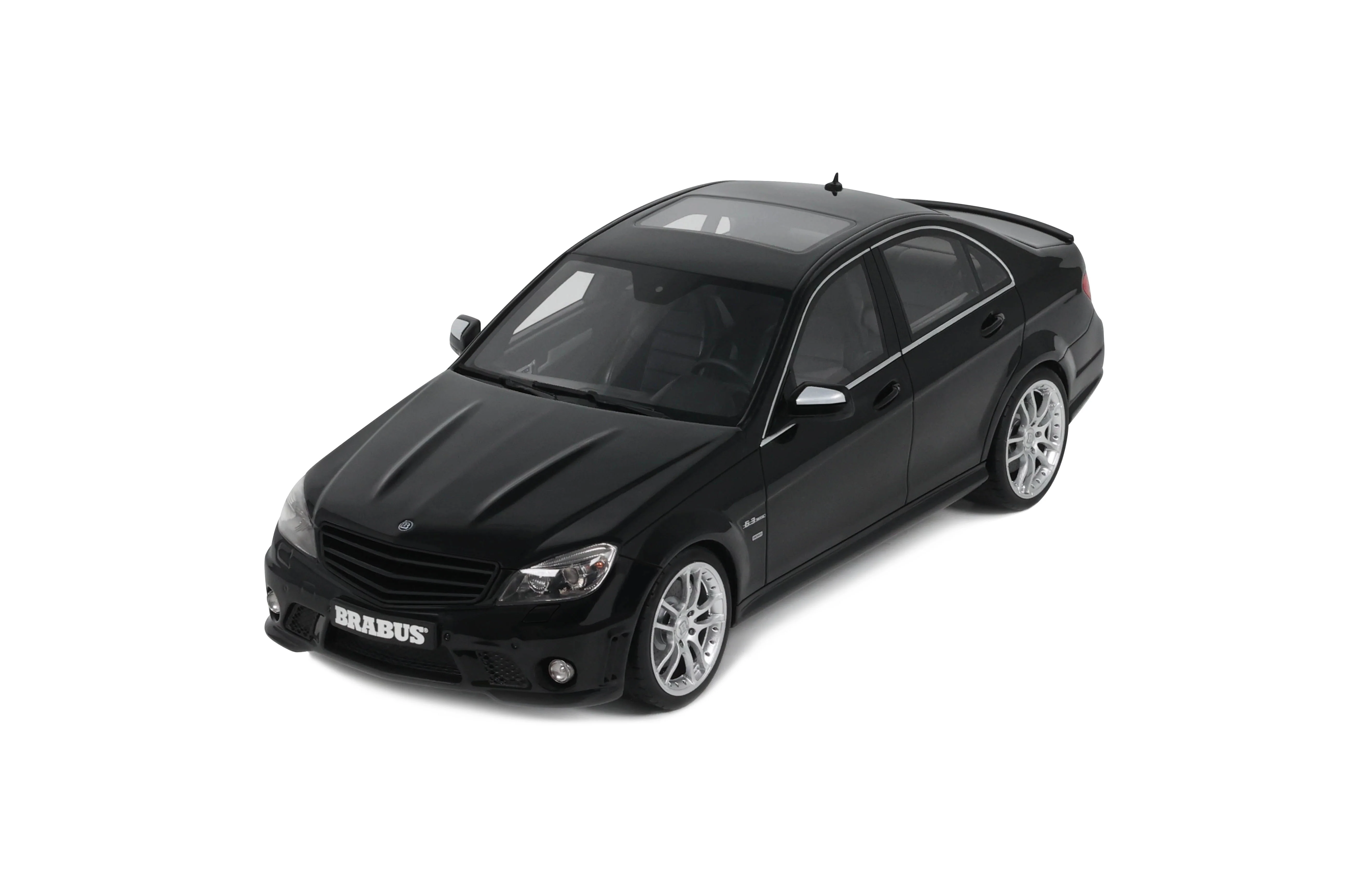 GT Spirit 2008 Mercedes Benz Brabus B63S (C63) W204 Obsidian Black 1:18 - Image 8