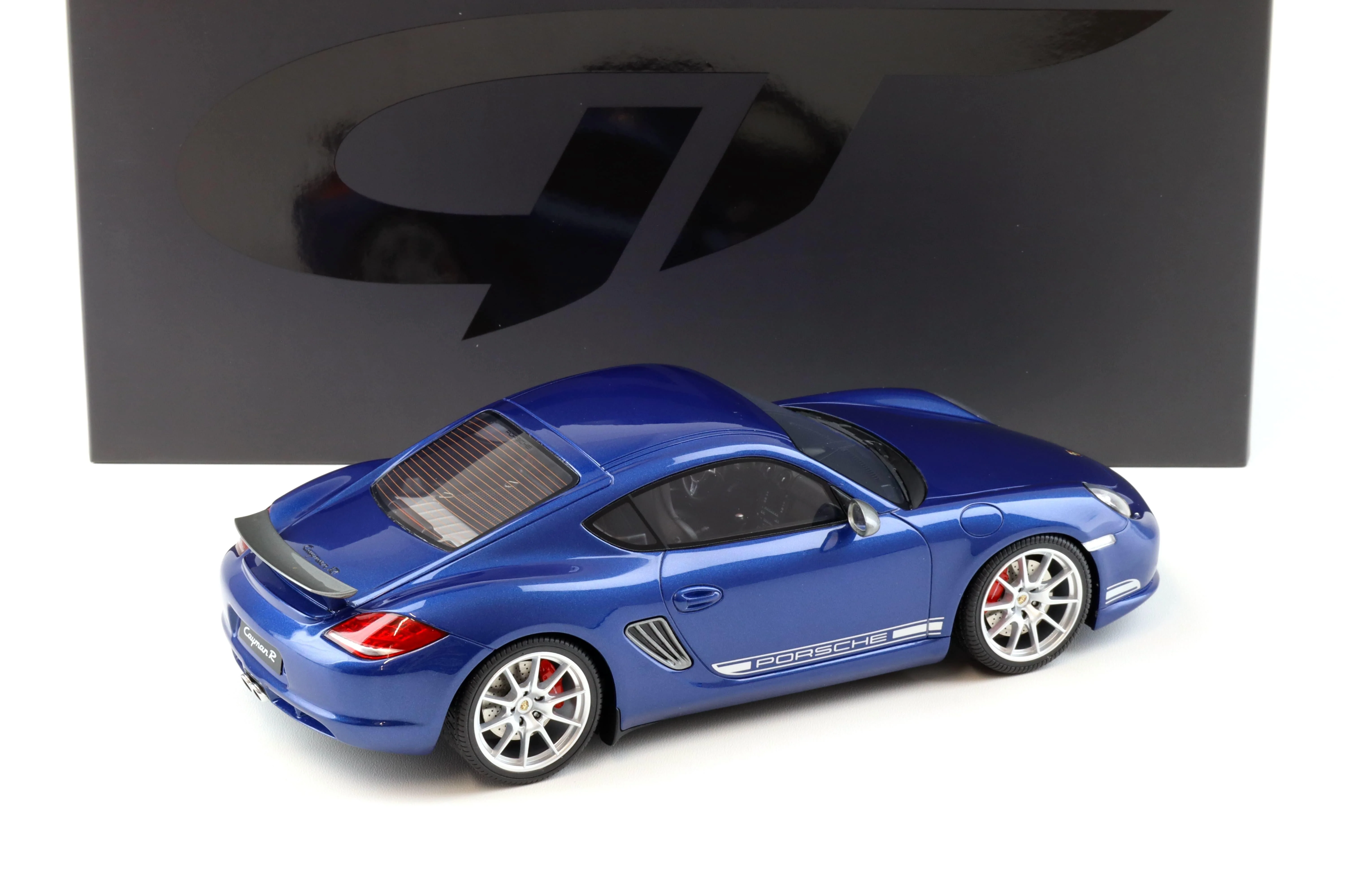 GT Spirit 2012 Porsche 987.2 Cayman R Aqua Blue Metallic 1:18 - Image 3