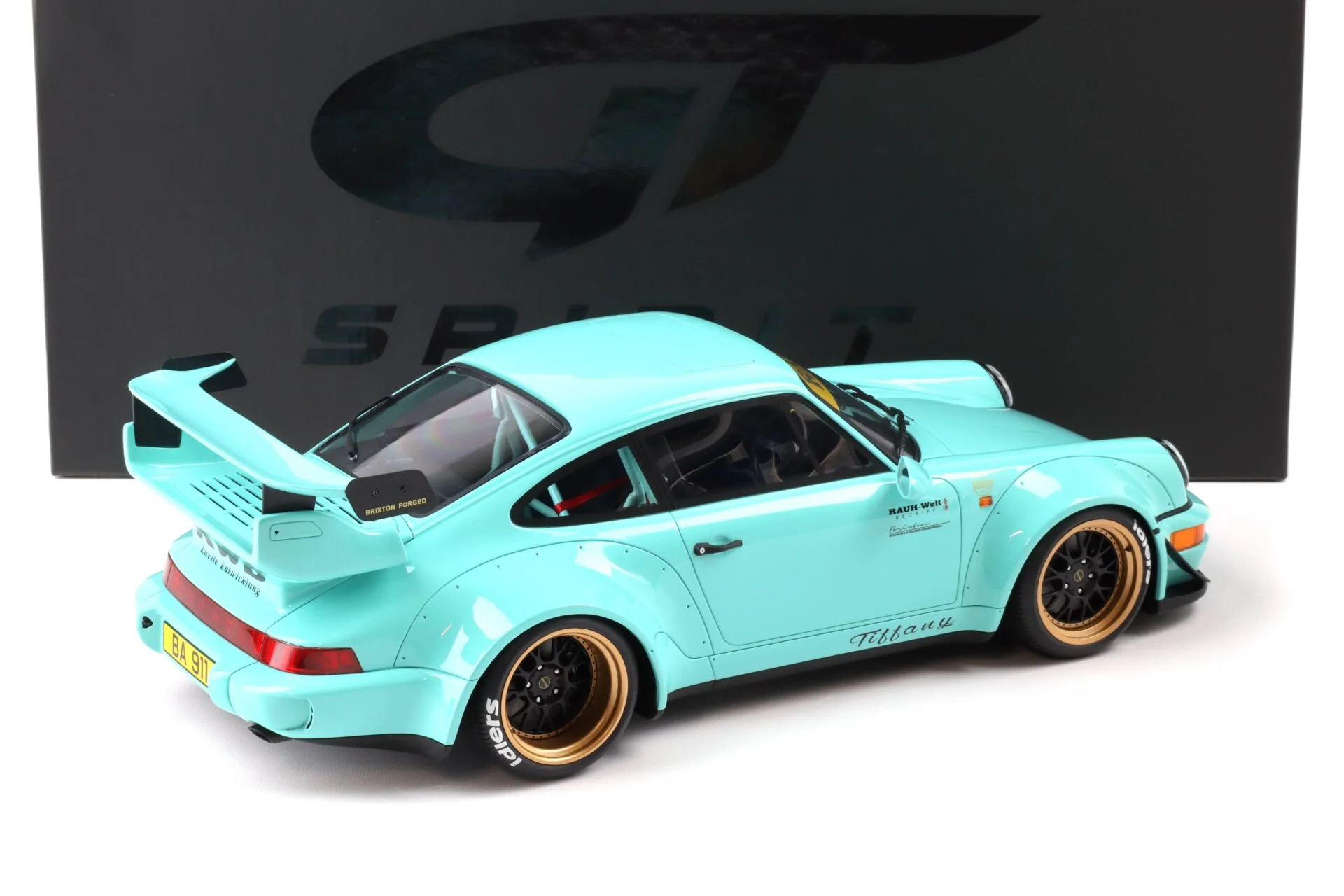 GT Spirit 2020 Porsche 911 930 RWB Tiffany Blue 1:12 - Image 3