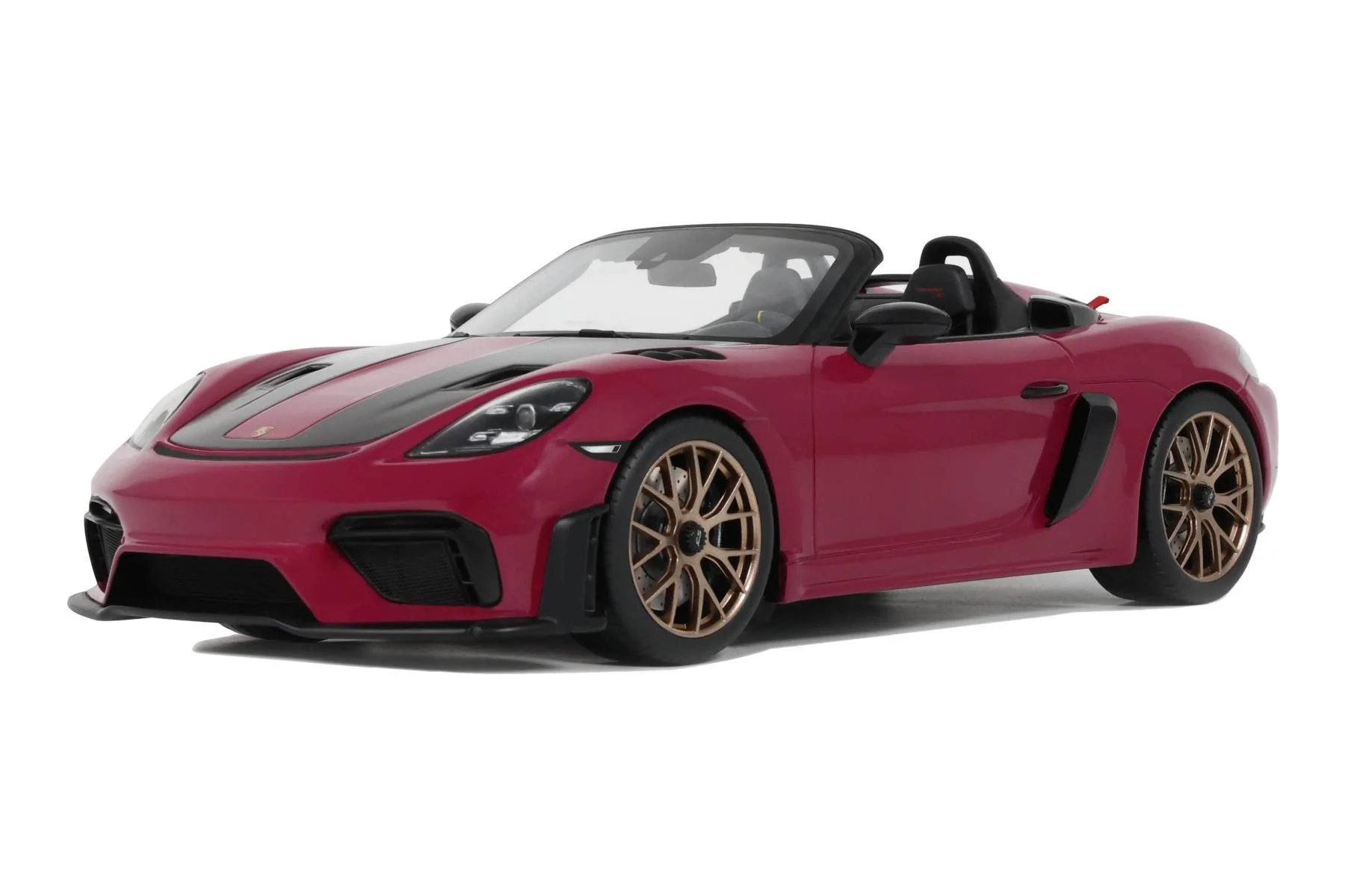 GT Spirit 2023 Porsche 718 (982) Cayman Spyder RS w/ Weissach Package Ruby Star Neo 1:18 - Image 3