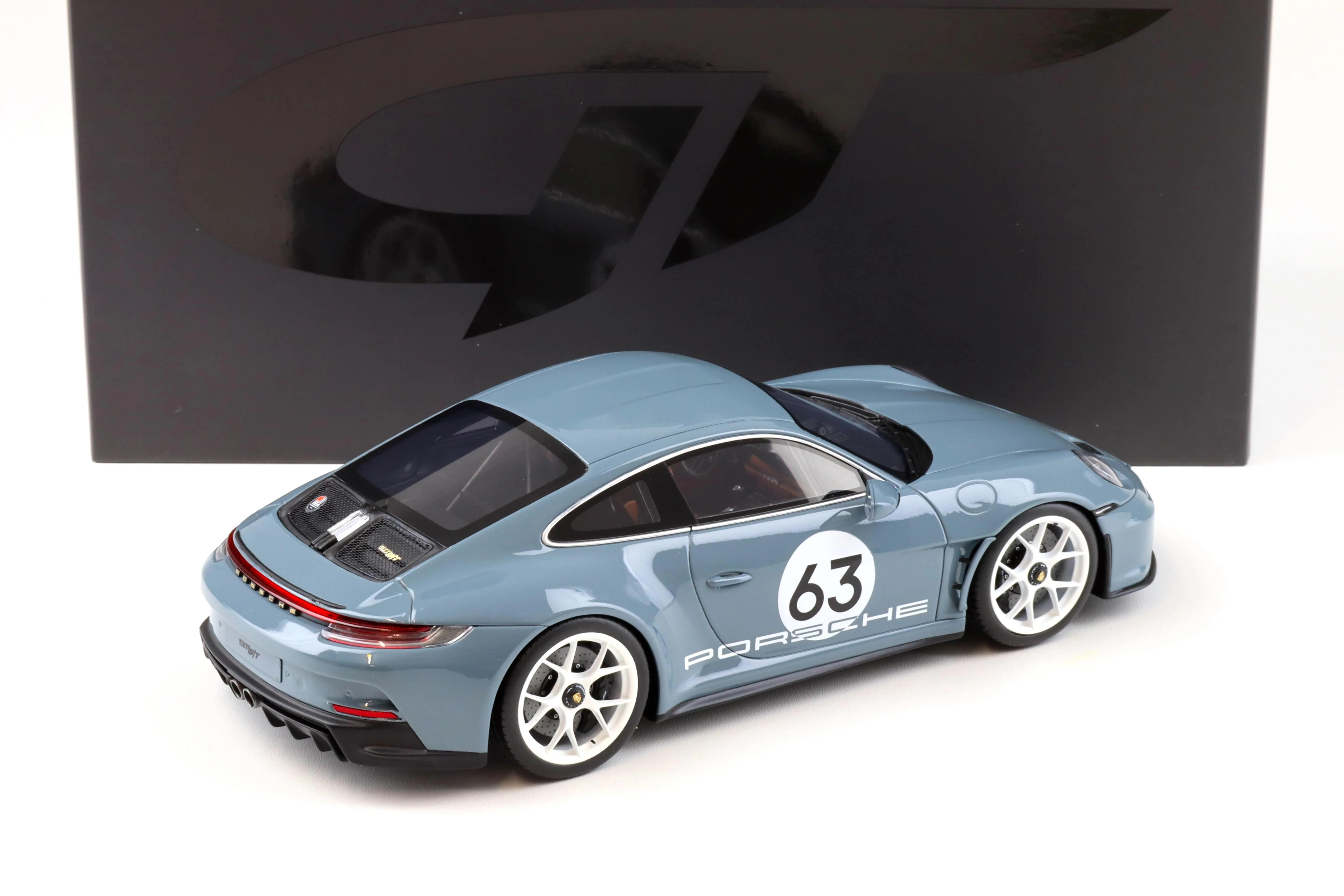 GT Spirit 2024 Porsche 911 992 S/T No 63 Heritage Shore Blue 1:18 - Image 3