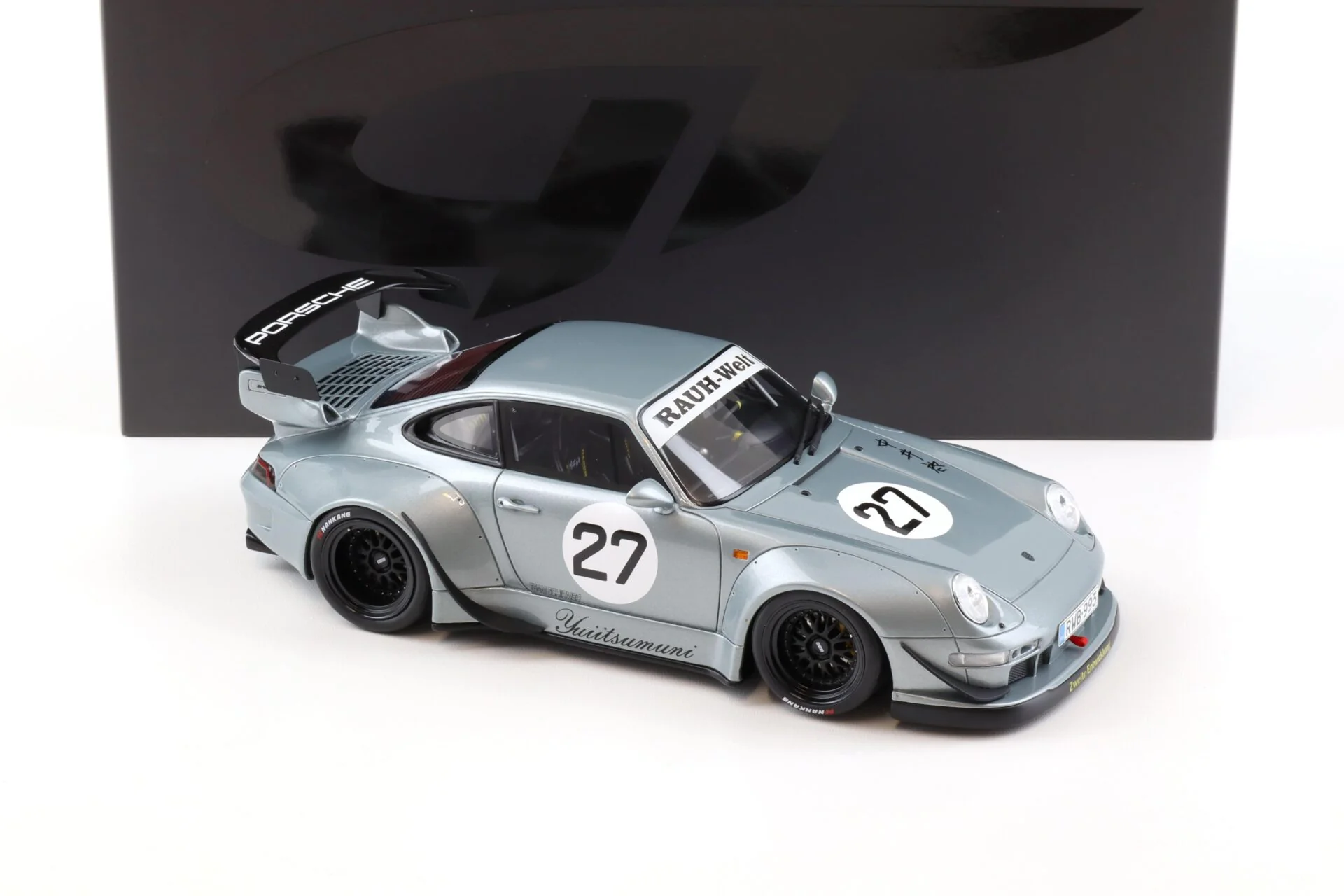 GT Spirit 2024 Porsche 911 993 RWB Yuiitsumuni Silver 1:18 - Image 2