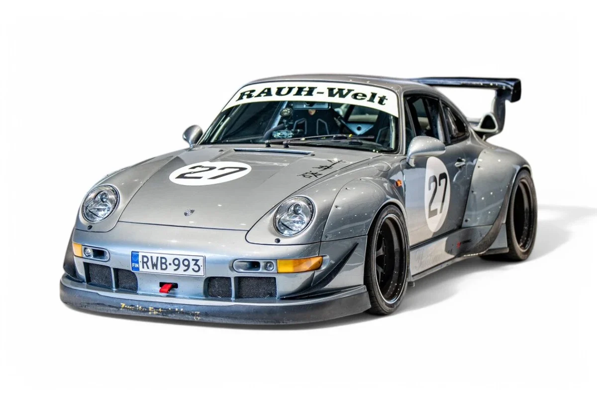 GT Spirit 2024 Porsche 911 993 RWB Yuiitsumuni Silver 1:18 - Image 5