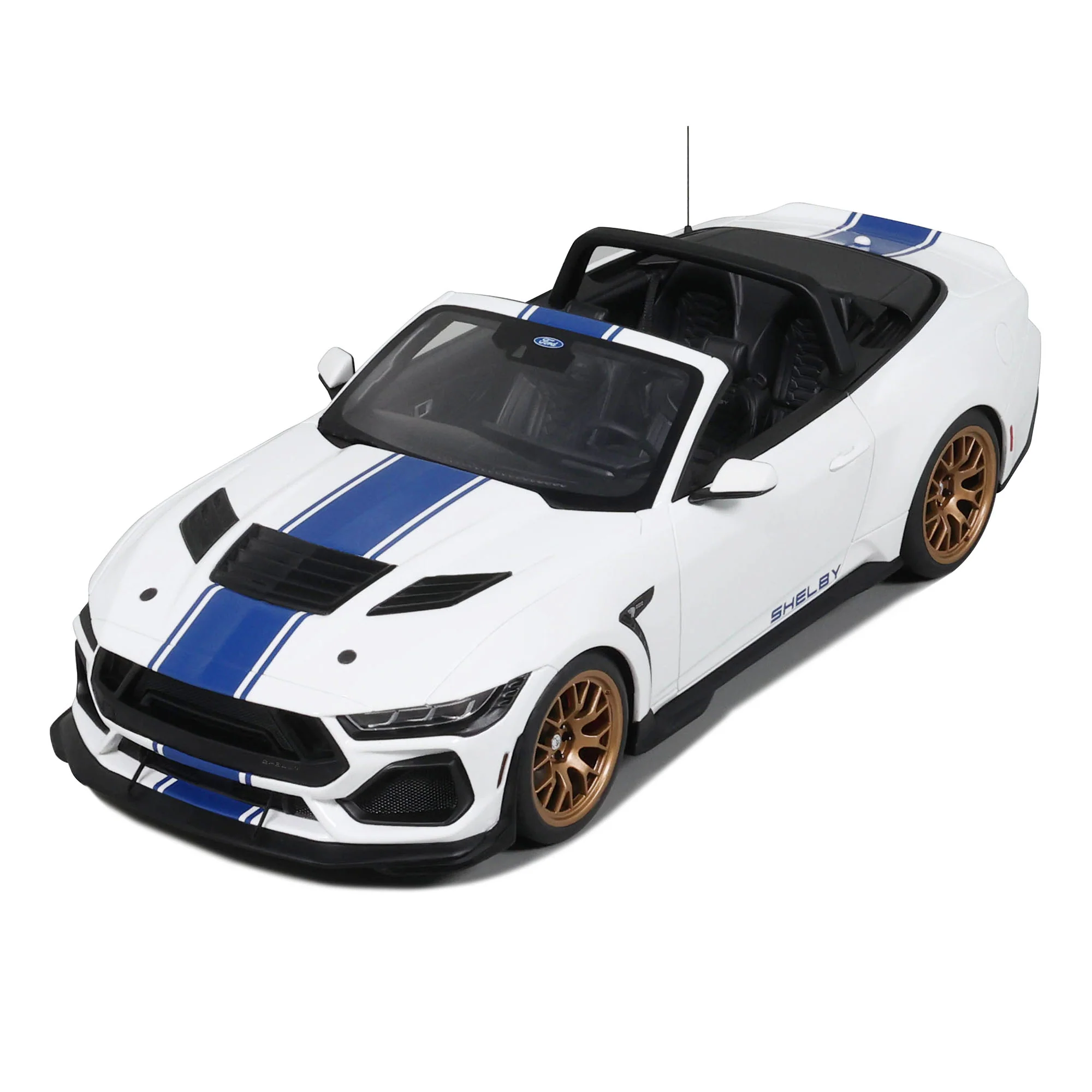 GT Spirit 2025 Ford Shelby Mustang Super Snake Convertible Oxford White 1:18 - Image 12