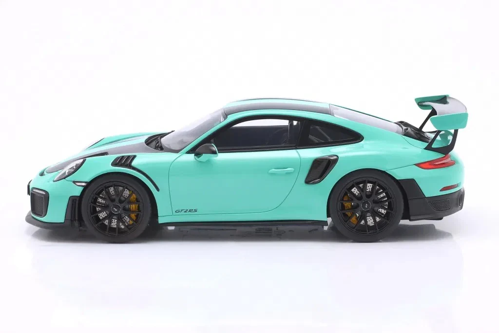 GT Spirit Porsche 911 991.2 GT2 RS w/ Weissach Pkg Mint Green 1:18 Porsche Museum - Image 3