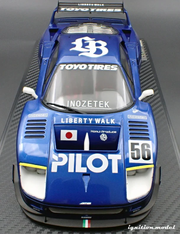 Ignition-Model Ferrari F40 LBWK LB-Works 40 Japan Blue Pilot 1:18 - Image 8