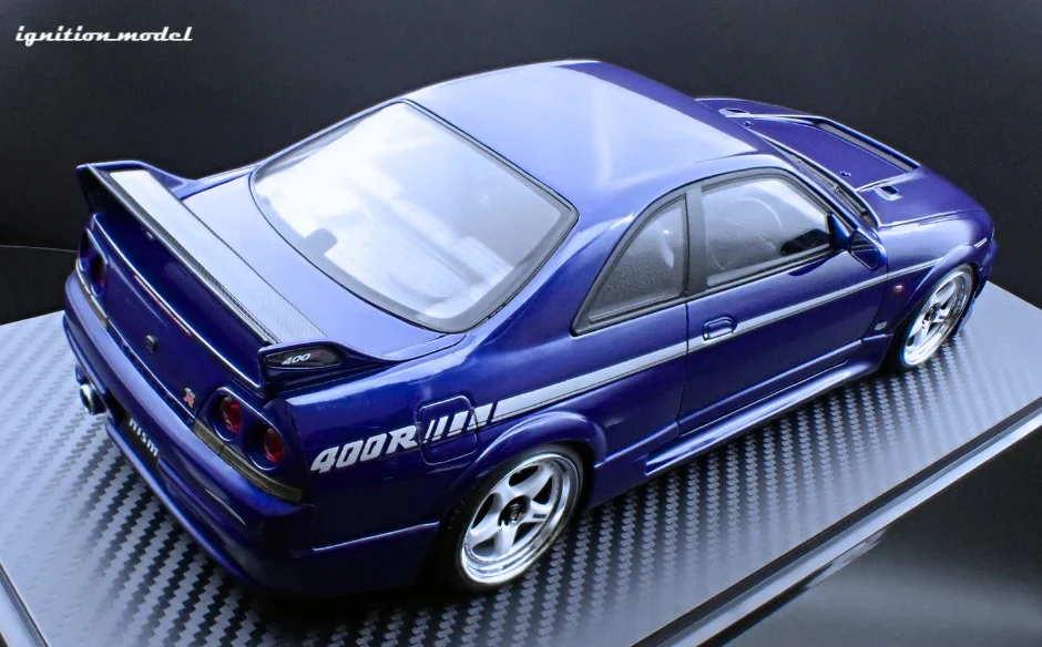 Ignition-Model Nissan Skyline GT-R 400r R33 (BCNR33) RHD Deep Marine Blue 1:18 - Image 10