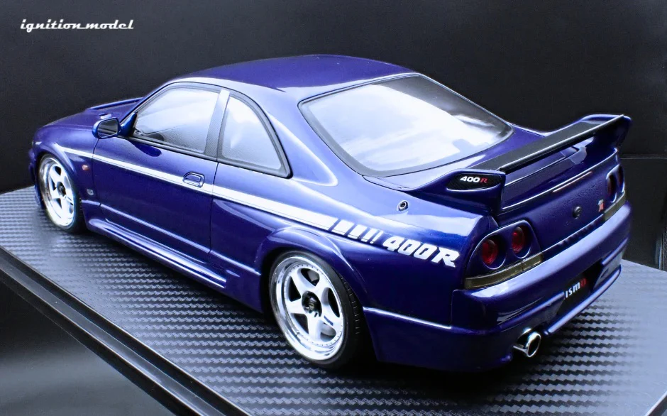 Ignition-Model Nissan Skyline GT-R 400r R33 (BCNR33) RHD Deep Marine Blue 1:18 - Image 11