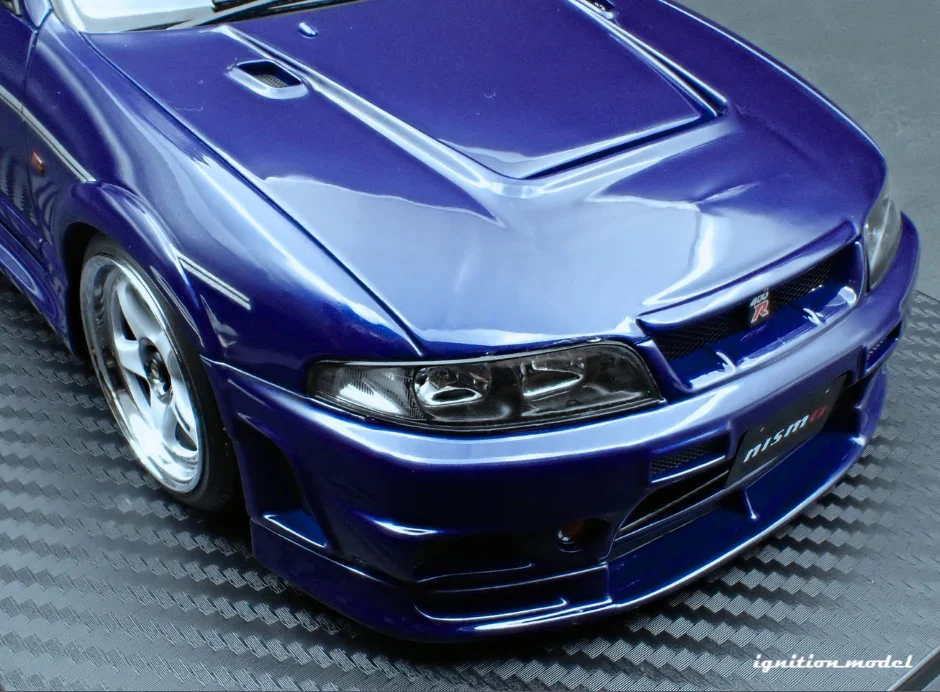 Ignition-Model Nissan Skyline GT-R 400r R33 (BCNR33) RHD Deep Marine Blue 1:18 - Image 14