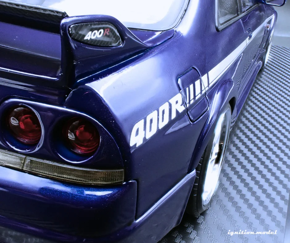 Ignition-Model Nissan Skyline GT-R 400r R33 (BCNR33) RHD Deep Marine Blue 1:18 - Image 16