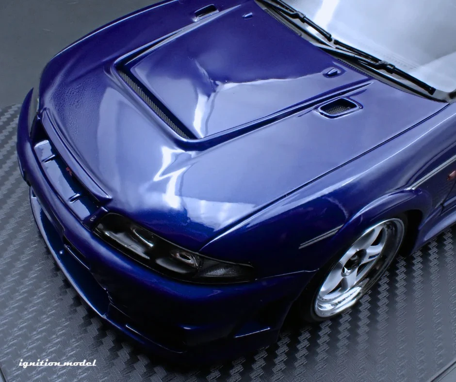 Ignition-Model Nissan Skyline GT-R 400r R33 (BCNR33) RHD Deep Marine Blue 1:18 - Image 28