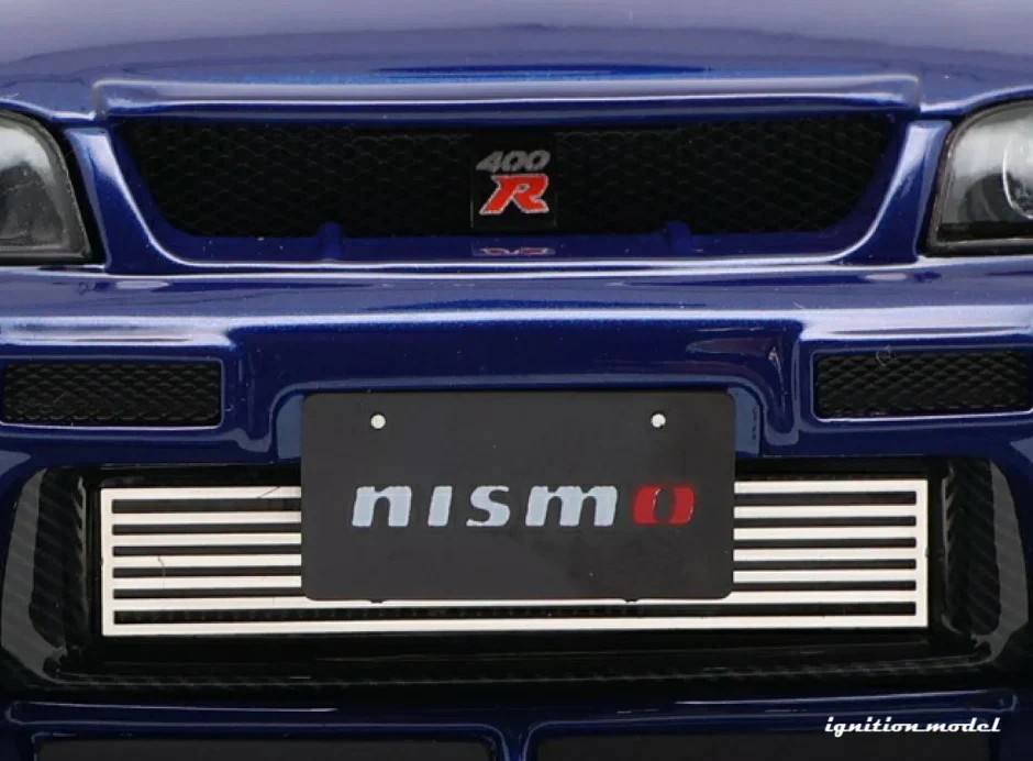 Ignition-Model Nissan Skyline GT-R 400r R33 (BCNR33) RHD Deep Marine Blue 1:18 - Image 4